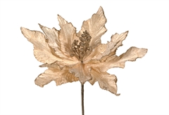 Διακοσμητικό Λουλούδι Χρυσό 25cm Τσόχα