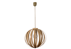 Κρεμαστό Φωτιστικό Wood Ball Μπεζ