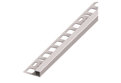 Προφίλ Τετράγωνο Πλακιδίων Alfer 10mm 2,5M Ασημί