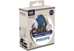 Λαμπτήρες Ιωδίου Philips H1 White Vision 55W Σετ 2 Τεμάχια