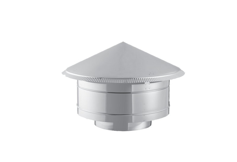 Καπέλο Καπνοδόχου Inox Φ.80mm Αντιανεμικό