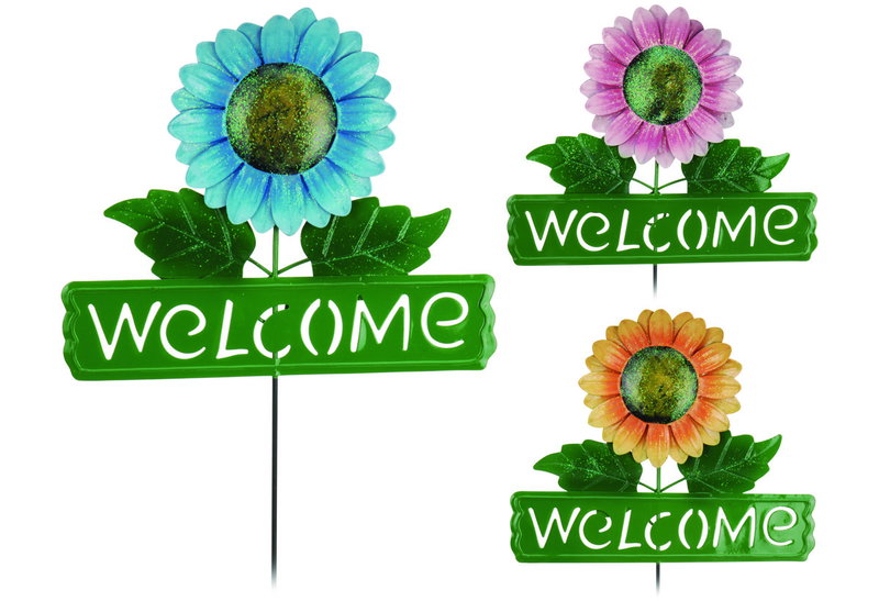 Λουλούδι με Πινακίδα Welcome
