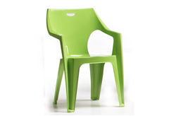 Καρέκλα Kreta Πλαστική Lime με Μπράτσα Μ56XΠ55XΥ79cm