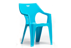 Καρέκλα Kreta Πλαστική Γαλάζιο με Μπράτσα