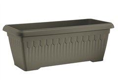 Ζαρντινιέρα Plastona Αθηνά Μ60xΠ32xΥ26cm Καφέ Γκρι