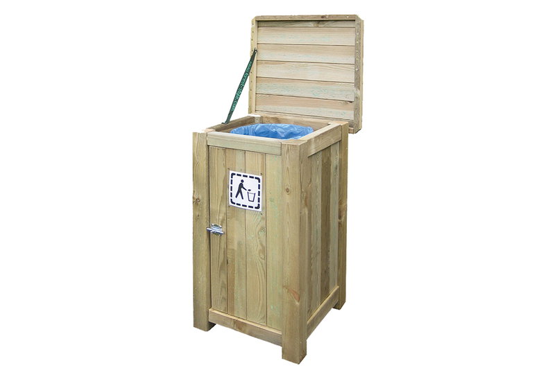 Κάδος Απορριμμάτων 80X45X45cm από Ξύλο Πεύκου