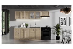 Έτοιμη Κουζίνα B&W Style Classic Σονόμα Μ240xΠ60xΥ210cm με Πάγκο