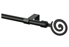 Κουρτινόβεργα Central Home Κύκλος Επεκτεινόμενη Φ9/12mm 60/120cm Μαύρη