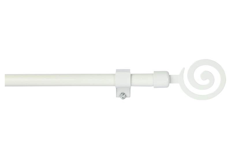 Κουρτινόβεργα Central Home Κύκλος Επεκτεινόμενη Φ9/12mm 60/120cm Λευκή