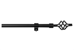 Κουρτινόβεργα Central Home Flower Επεκτεινόμενη Φ9/12mm 60/120cm Μαύρη