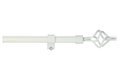 Κουρτινόβεργα Central Home Flower Επεκτεινόμενη Φ9/12mm 60/120cm Λευκή