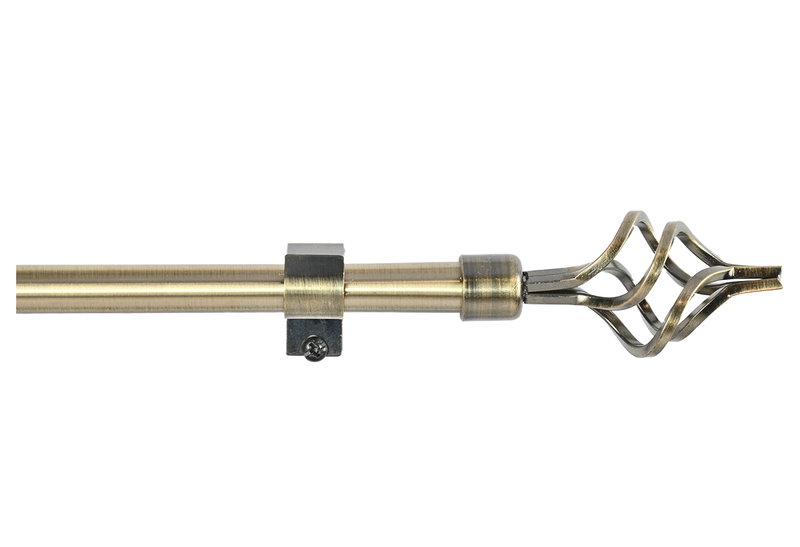 Κουρτινόβεργα Central Home Flower Επεκτεινόμενη Φ9/12mm 60/120cm Μπρονζέ