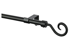 Κουρτινόβεργα Central Home Γάντζος Επεκτεινόμενη Φ9/12mm 60/120cm Μαύρη