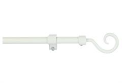 Κουρτινόβεργα Central Home Γάντζος Επεκτεινόμενη Φ9/12mm 60/120cm Λευκή