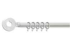 Κουρτινόβεργα Central Home Snail Επεκτεινόμενη Φ16/19mm 160/300cm Λευκή