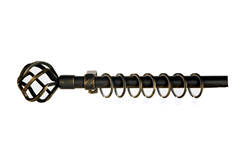 Κουρτινόβεργα Central Home Murchia Επεκτεινόμενη Φ16/19mm 160/300cm Μαύρη/Χρυσή