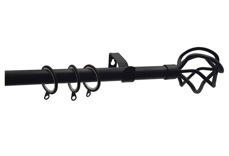 Κουρτινόβεργα Central Home Murchia Επεκτεινόμενη Φ16/19mm 160/300cm Μαύρο Ματ