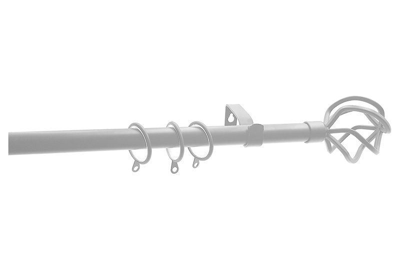 Κουρτινόβεργα Central Home Murchia Επεκτεινόμενη Φ16/19mm 160/300cm Λευκό Ματ