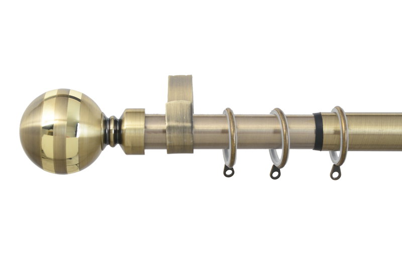 Κουρτινόβεργα Central Home Round Επεκτεινόμενη Φ25/28mm 160/300cm Μπρονζέ