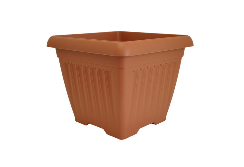 Γλάστρα Plastona Corfu Μ45xΠ45xΥ37cm Terracotta