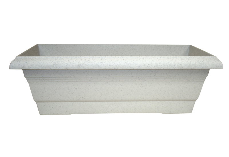 Ζαρντινιέρα Plastona Festone Μ40xΠ20xΥ16cm Γρανίτης