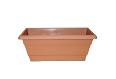 Ζαρντινιέρα Plastona Festone Μ98xΠ25xΥ20cm Κεραμιδί