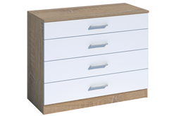 Συρταριέρα Kitwood Delos Μ70xΠ40xΥ72cm Natural/Λευκή