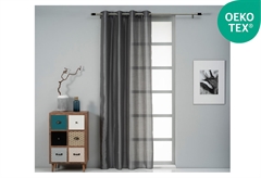 Κουρτίνα Easy Home Corpus 260X140cm Γκρι Ταφτάς με Τρουκς
