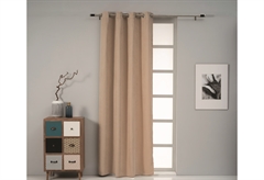 Κουρτίνα Easy Home Ursa Suede 250x140cm Μπεζ με Τρουκς