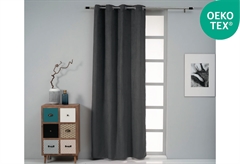 Κουρτίνα Easy Home Ursa Suede 250X140cm Σκούρο Γκρι με Τρουκς