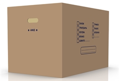 Χαρτοκιβώτιο Μεταφοράς Μ60xΠ40xΥ40cm με Λαβές 5 Φύλλων