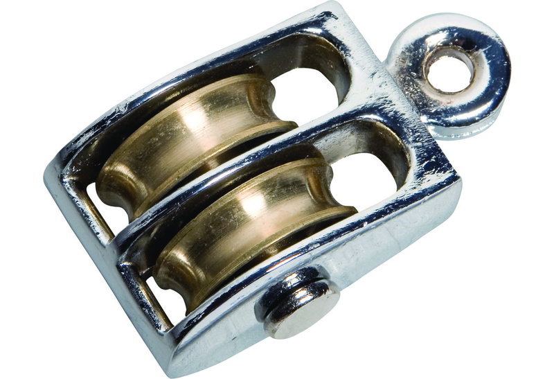Τροχαλία Lux Διπλή με Κρίκο 6mm