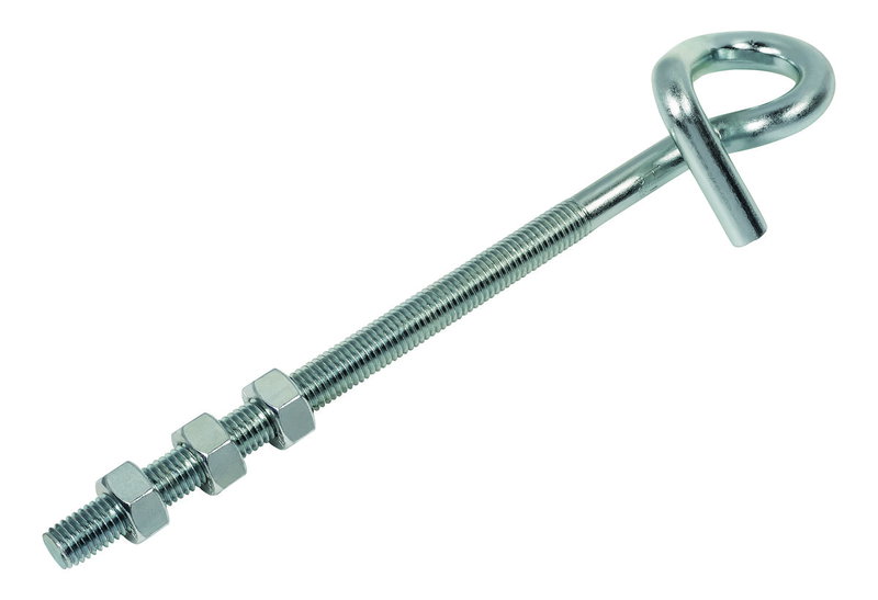 Γάντζος 25X1,2cm Βιδωτός με Στραβή Θηλιά 1 Τεμάχιο