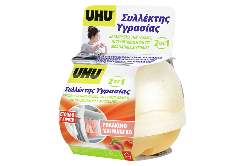 Συλλέκτης Υγρασίας UHU Airmax με Άρωμα Peach/Mango 40gr