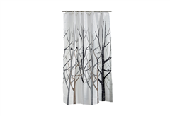 Κουρτίνα Μπάνιου Ionion 180x180cm Υφασμάτινη Δέντρα