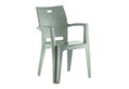 Πολυθρόνα Κήπου Idea Denver Πλαστική Μ61xΠ58xΥ85cm Ανοιχτό Γκρι