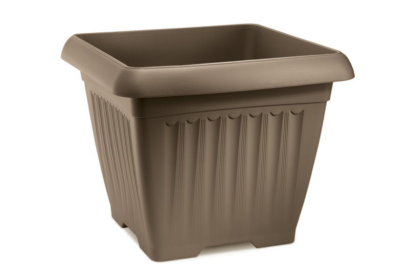 Γλάστρα Plastona Corfu Μ45xΠ45xΥ37cm Καφέ