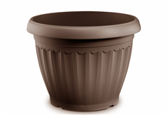 Γλάστρα Plastona Corfu Φ30x23cm Καφέ