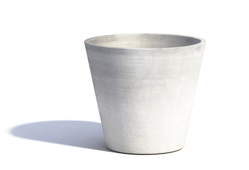 Γλάστρα Ecopots Amsterdam Φ20x17.5cm Ανοιχτό Γκρι