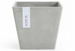Γλάστρα Ecopots Roterdam Μ20xΠ20xΥ17.5cm Ανοιχτό Γκρι