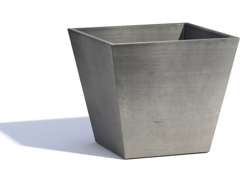 Γλάστρα Ecopots Roterdam Μ20xΠ20xΥ17.5cm Γκρι