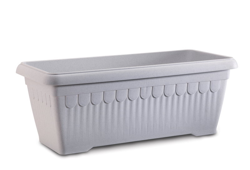 Ζαρντινιέρα Plastona Αθηνά Μ80xΠ38xΥ31cm Γρανίτης