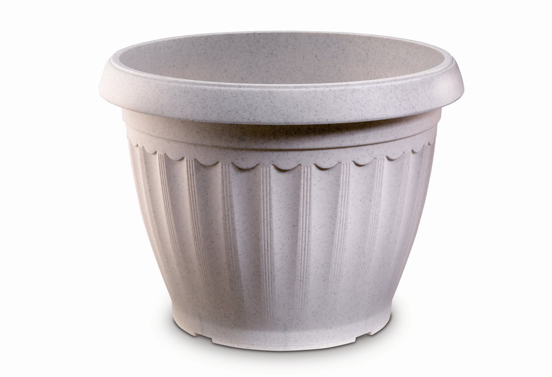 Γλάστρα Plastona Corfu Φ35x26cm Γρανίτης