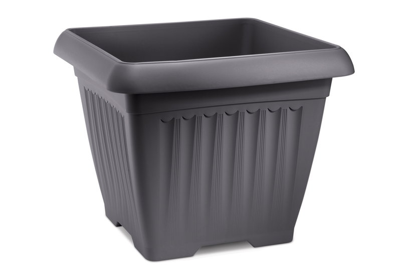 Γλάστρα Plastona Corfu Μ50xΠ40xΥ41cm Ανθρακί