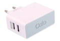Φορτιστής Ρεύματος Osio με Διπλό USB Λευκός