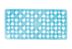 Αντιολισθητικό Πατάκι Μπανιέρας Octopus Καρδιές 71x37cm Τιρκουάζ