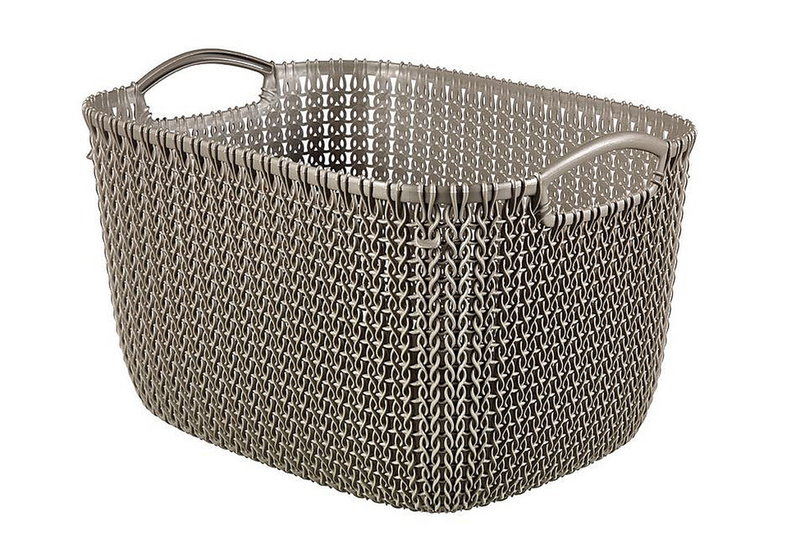 Καλάθι Αποθήκευσης Πλαστικό Curver Knit Μ40xΠ30xΥ23cm 18lt Καφέ