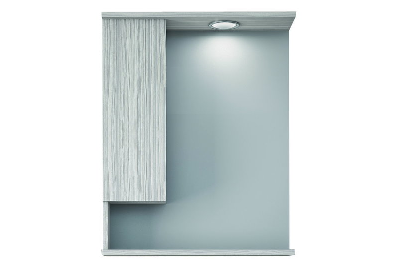 Καθρέπτης Επίπλου Μπάνιου Drop Eco/Cubo 60cm Μπεζ με Ερμάριο