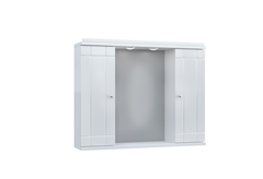 Καθρέπτης Μπάνιου Drop Μ70xΠ15xΥ57cm με Διπλό Ερμάριο & Φωτιστικό