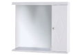 Καθρέπτης Μπάνιου Drop 65x57cm με Ερμάριο Δεξιά και LED Λευκός